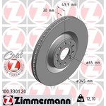 Order Front Premium Rotor by ZIMMERMANN - 100.3301.20 For Your Vehicle