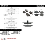 Order Plaquettes avant semi-métallique de qualité supérieur par CENTRIC PARTS - 300.09151 For Your Vehicle