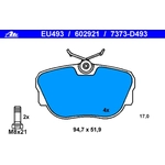 Order Front Semi Metallic Pads by ATE - 602921 For Your Vehicle