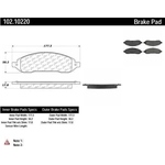 Order Plaquettes avant semi-métallique par CENTRIC PARTS - 102.10220 For Your Vehicle