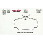 Order Front Semi Metallic Pads by EUROROTOR - F1D423 For Your Vehicle