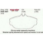 Order Front Semi Metallic Pads by EUROROTOR - F1D601 For Your Vehicle