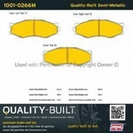 Order Front Semi Metallic Pads by QUALITY-BUILT - 1001-0266M For Your Vehicle