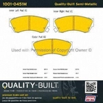 Order Plaquettes avant semi-métallique by QUALITY-BUILT - 1001-0451M For Your Vehicle