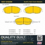 Order Front Semi Metallic Pads by QUALITY-BUILT - 1001-0465M For Your Vehicle
