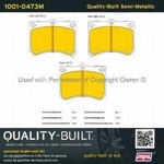 Order Front Semi Metallic Pads by QUALITY-BUILT - 1001-0473M For Your Vehicle