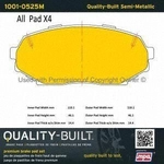 Order Front Semi Metallic Pads by QUALITY-BUILT - 1001-0525M For Your Vehicle