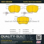 Order Front Semi Metallic Pads by QUALITY-BUILT - 1001-0840M For Your Vehicle