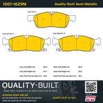 Order QUALITY-BUILT - 1001-1629M - Front Disc Brake Pad Set For Your Vehicle