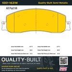 Order QUALITY-BUILT - 1001-1631M - Front Disc Brake Pad Set For Your Vehicle