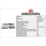 Order WORLDPARTS SYNERGY - WSD1405M - Front Semi Metallic Pads For Your Vehicle