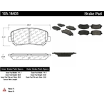 Order Front Super Premium Ceramic Pads by CENTRIC PARTS - 105.16401 For Your Vehicle