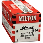 Order H-Style 1/4" (M) NPT x 3/8" 67 CFM Steel Quick Coupler Body, 5 Pieces by MILTON INDUSTRIES INC - 1834 For Your Vehicle