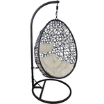 Order Hanging Egg Chair With Beige Cushion by WILLION - JYF13103-DARK BROWN For Your Vehicle