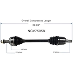 Order GSP NORTH AMERICA - NCV75058 - CV Axle Assembly - Front Left For Your Vehicle
