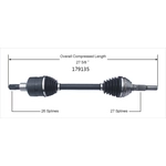 Purchase Left New CV Complete Assembly by WORLDPARTS - 179135