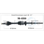 Order New CV Shaft by TRAKMOTIVE - NI8350 For Your Vehicle
