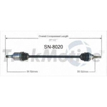 Order New CV Shaft by TRAKMOTIVE - SN8020 For Your Vehicle