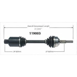 Order Arbre CV neuf par WORLDPARTS - 119003 For Your Vehicle