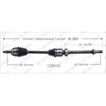 Order New CV Shaft by WORLDPARTS - 129010 For Your Vehicle