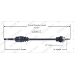Order Arbre CV neuf par WORLDPARTS - 139037 For Your Vehicle