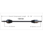 Order New CV Shaft by WORLDPARTS - 139104 For Your Vehicle