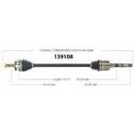 Order New CV Shaft by WORLDPARTS - 139108 For Your Vehicle