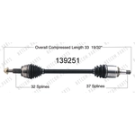 Order New CV Shaft by WORLDPARTS - 139251 For Your Vehicle