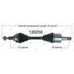 Order New CV Shaft by WORLDPARTS - 139258 For Your Vehicle
