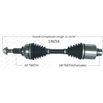 Order New CV Shaft by WORLDPARTS - 139259 For Your Vehicle
