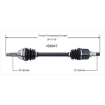 Order New CV Shaft by WORLDPARTS - 169047 For Your Vehicle