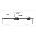 Order New CV Shaft by WORLDPARTS - 169048 For Your Vehicle