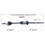Order Arbre CV neuf par WORLDPARTS - 169203 For Your Vehicle