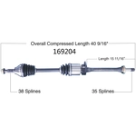 Order New CV Shaft by WORLDPARTS - 169204 For Your Vehicle
