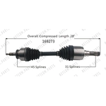 Order New CV Shaft by WORLDPARTS - 169273 For Your Vehicle