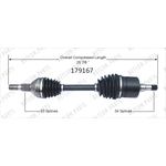 Order Arbre CV neuf par WORLDPARTS - 179167 For Your Vehicle