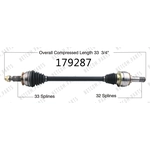 Order New CV Shaft by WORLDPARTS - 179287 For Your Vehicle