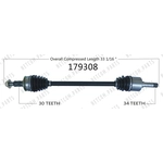 Order New CV Shaft by WORLDPARTS - 179308 For Your Vehicle