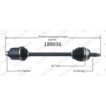 Order Arbre CV neuf par WORLDPARTS - 189036 For Your Vehicle