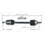Order Arbre CV neuf par WORLDPARTS - 189048 For Your Vehicle