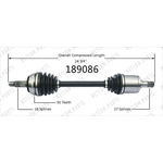 Order Arbre CV neuf par WORLDPARTS - 189086 For Your Vehicle