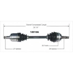 Order Arbre CV neuf par WORLDPARTS - 189186 For Your Vehicle