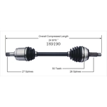 Order New CV Shaft by WORLDPARTS - 189190 For Your Vehicle