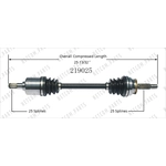 Order Arbre CV neuf par WORLDPARTS - 219025 For Your Vehicle