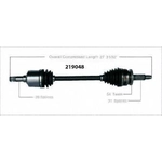 Order Arbre CV neuf par WORLDPARTS - 219048 For Your Vehicle