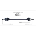 Order New CV Shaft by WORLDPARTS - 239094 For Your Vehicle