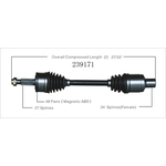 Order Arbre CV neuf par WORLDPARTS - 239171 For Your Vehicle