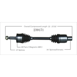 Order Arbre CV neuf de WORLDPARTS - 239171 For Your Vehicle