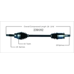 Order Arbre CV neuf par WORLDPARTS - 239182 For Your Vehicle