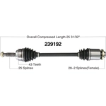 Order New CV Shaft by WORLDPARTS - 239192 For Your Vehicle